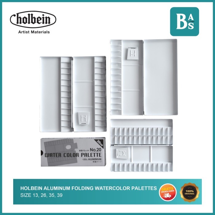 

Holbein Aluminum Folding Watercolor Palettes