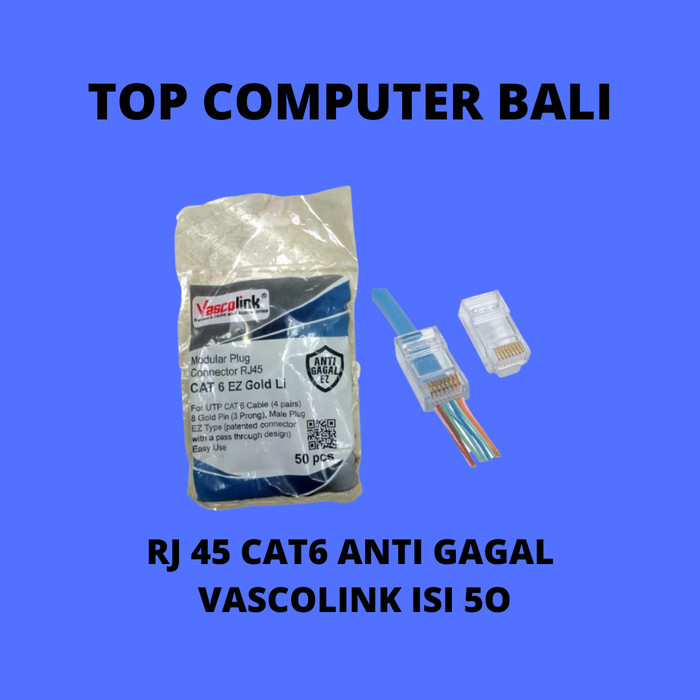 

RJ45 cat6 anti gagal isi 50pcs