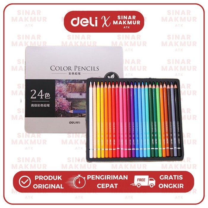 

High-grade Oil Pencil Color/Pensil 24 Warna Deli 6565 (Set)