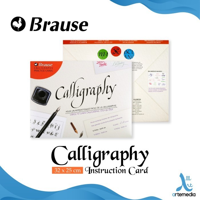 

Brause Calligraphy Learning Book Practice Pad Buku Instruksi Kaligrafi