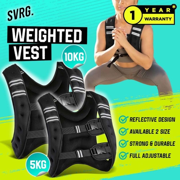 Svarga Weighted Vest 5kg Rompi Beban Weight Vest Bending