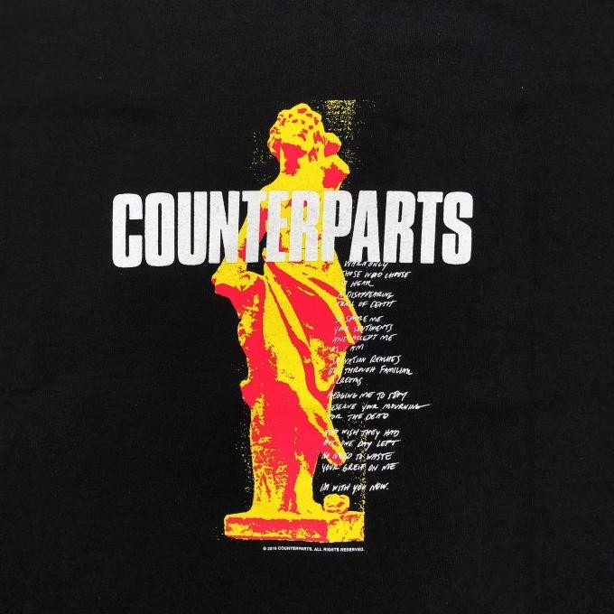 Model baru KAOS BAND OFFICIAL Counterparts "statue" Long Sleeve T-Shirt
