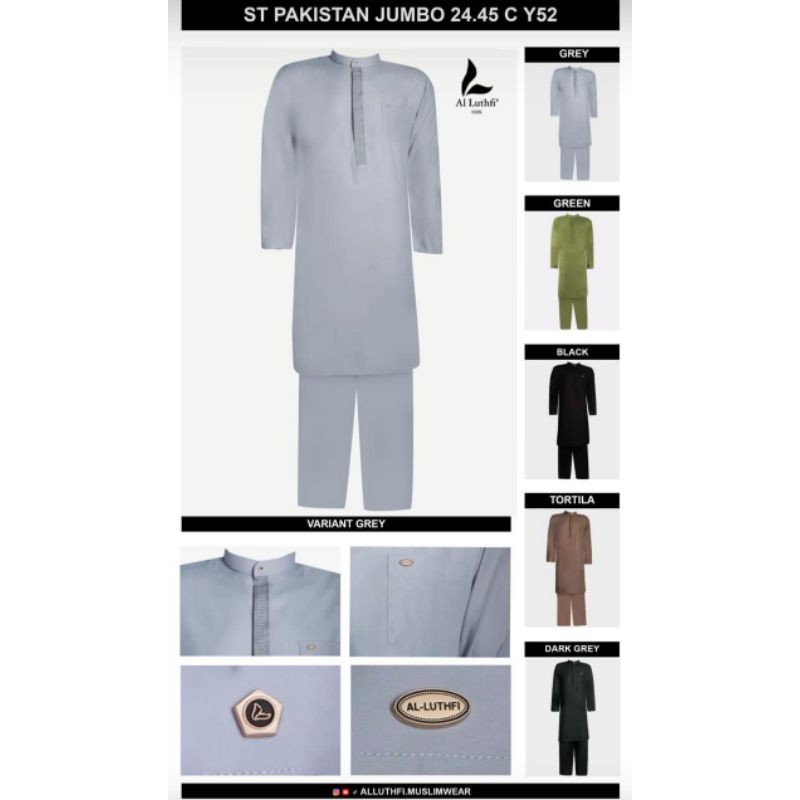 Setelan Pakistan Dewasa AL Luthfi Big Size 24.45 C Y52