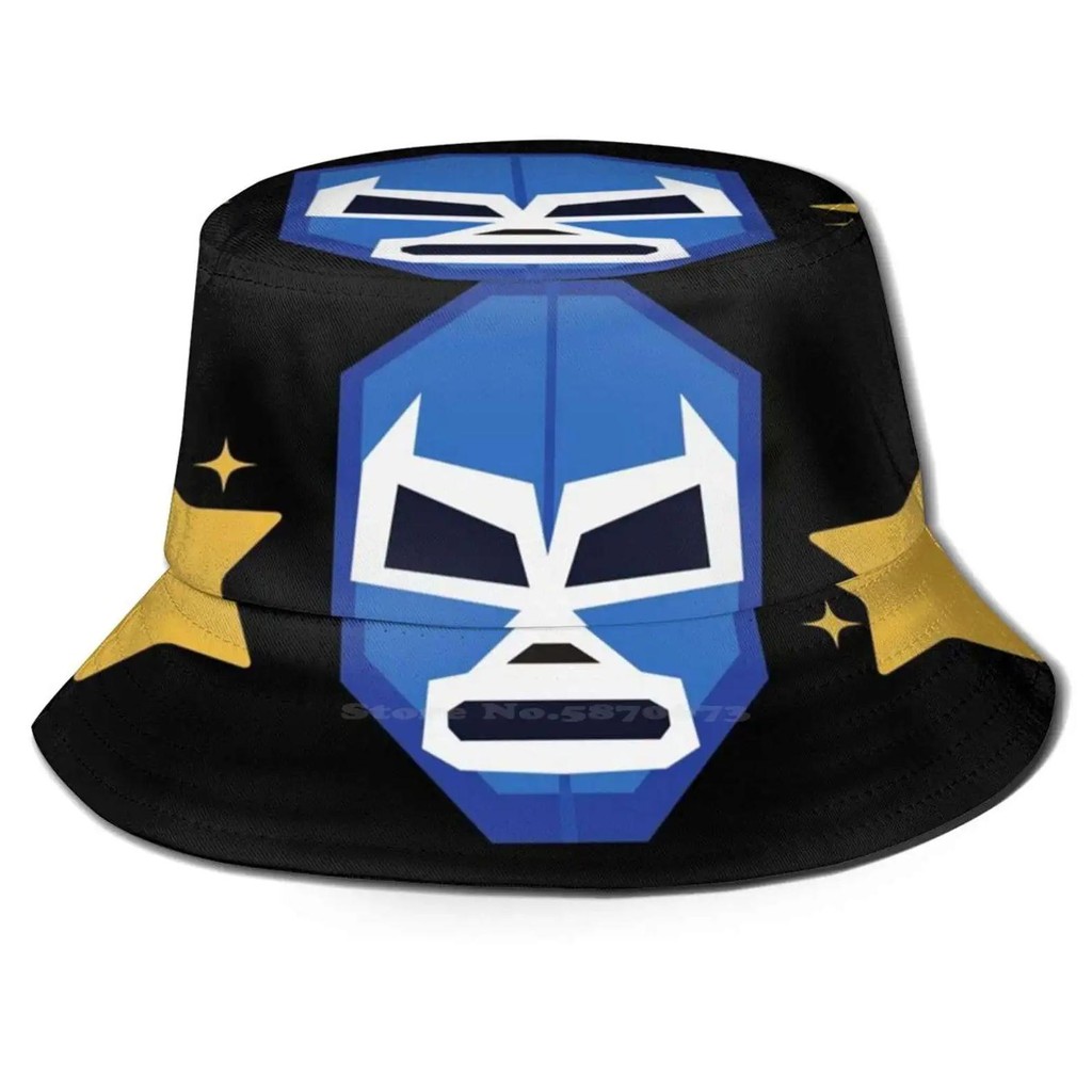 READY STOCK BALI Mexican Wrestling Face Mask Sun Hat Topi Fisherman Cap Bucket Hats Cloth Cool Skull