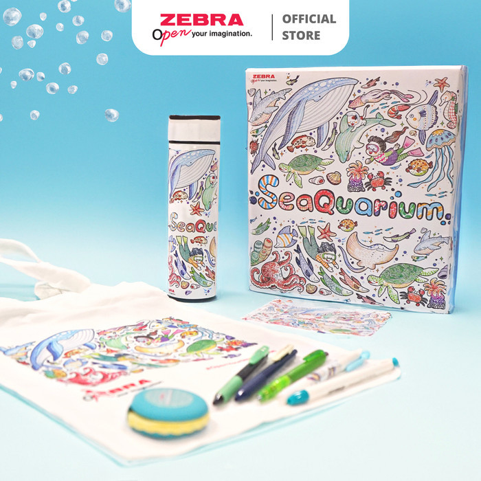 

Zebra Hampers Gift Set Pulpen Sarasa Mildliner - Seaquarium