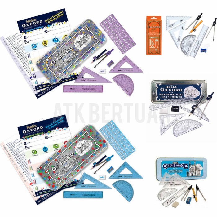 

HOT SALE! MAPED HELIX OXFORD CAMBRIDGE MATH SET BUSUR JANGKA PENGGARIS SEGITIGA