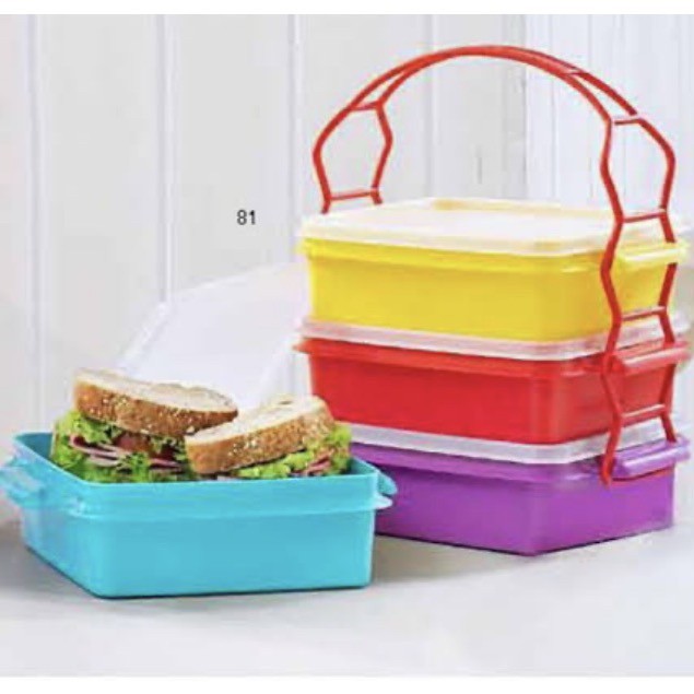 Rantang susun 4 warna Tupperware Carry All Set