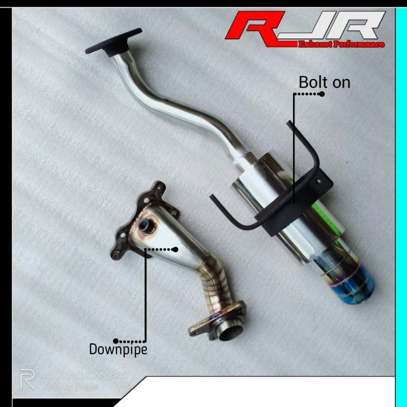 Knalpot Mobil Bolt On Downpipe Free Resonator Original Rjr Brio Lama & All New Brio