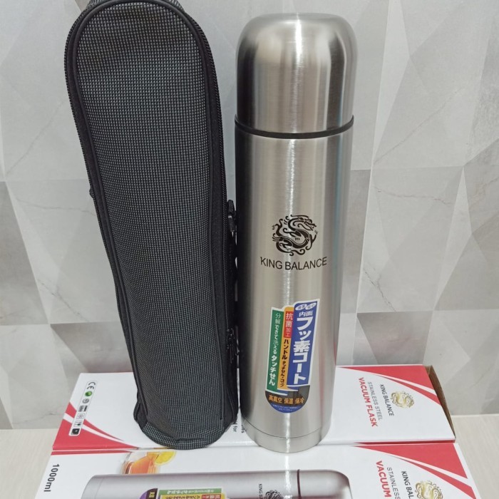 Tumbler Vacuum Bottle (Termos Air Panas) Stainless Steel 1 Liter