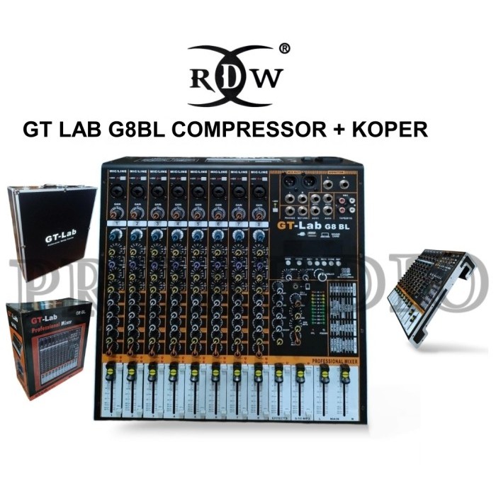 Mixer Audio Gt Lab By Rdw 8 Channel G8Bl Hardcase Original