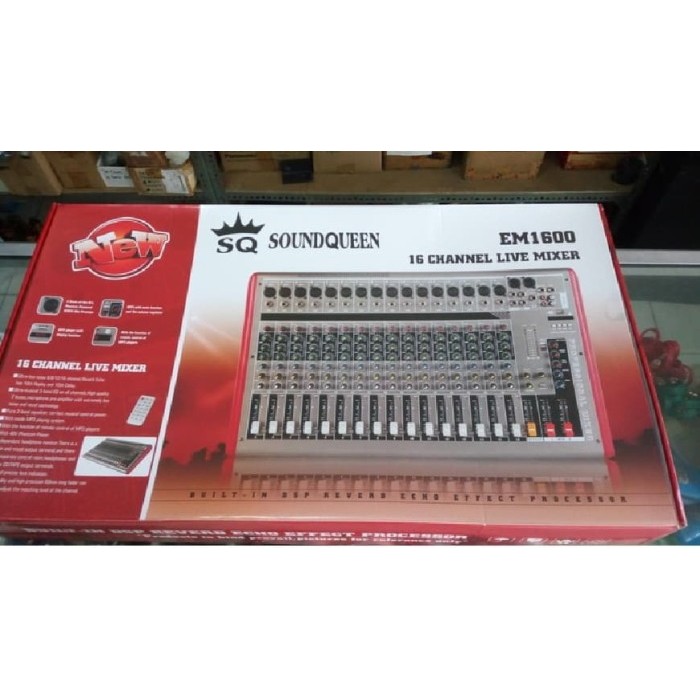 Mixer Audio Soundqueen Em1600 Em 1600 16 Channel Usb