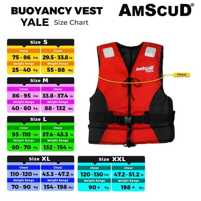 Buoyancy Jacket Amscud Yale 995442 / Life Jacket / Pelampung Snorkling Produk Terbatas