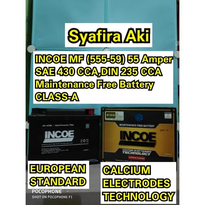 Aki Mobil Incoe Mf Astra Tipe 555-59 Aki Kering 12V 55Ah