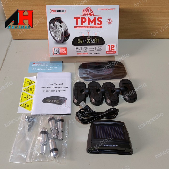 Otoproject TPMS Pentil Ban / Sensor Ukur Tekanan Ban Mobil Universal