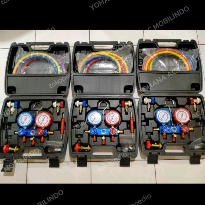 Testing Manifold / Meteran Ac Mobil Lengkap