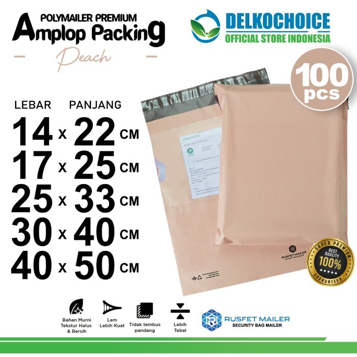 

Sale Polymailer Polos Peach Amplop Plastik Packing Olshop Premium Pack