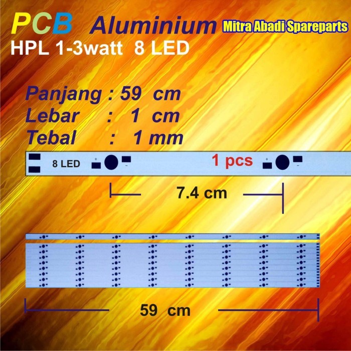 PCB LED Aluminium HPL 8W/8 Watt 590mm x10mm XL1441