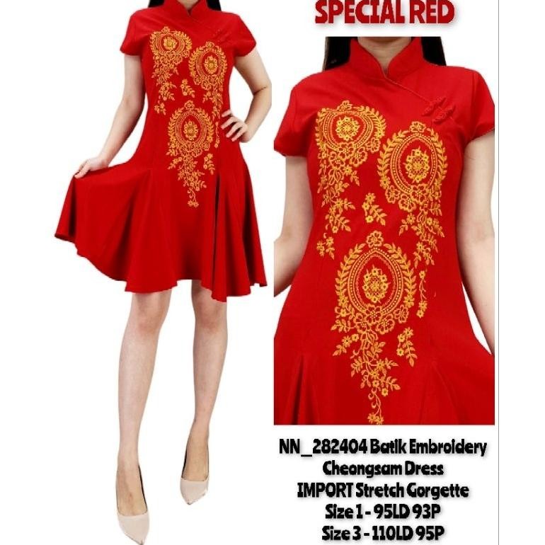WET Dress cheongsam wanita bordir ukuran jumbo imlek (big size) (17 MODEL)