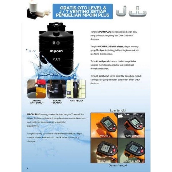 Tandon Air /Toren Air /Tangki Air - MPOIN 800 Liter