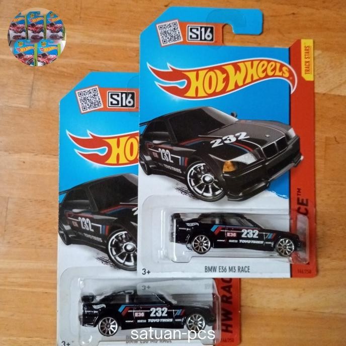 hot wheels bmw E36 m3 race -hitam