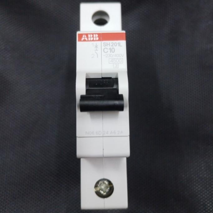 Ready Abb Mcb 1Phase 10Ampere S201L 4,5Ka / Mini Brraker 1Pole 10A - Promo