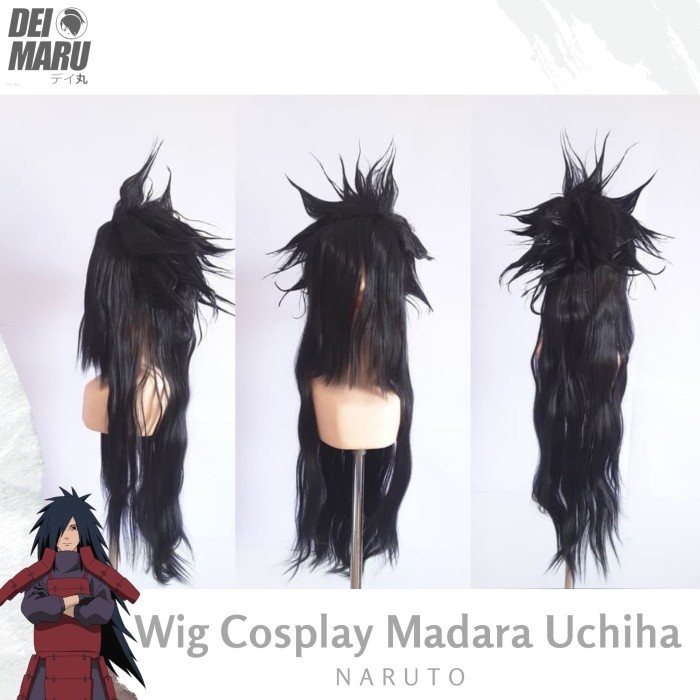 DISKON Rambut Kostum Wig Cosplay Madara Uchiha Anime Naruto