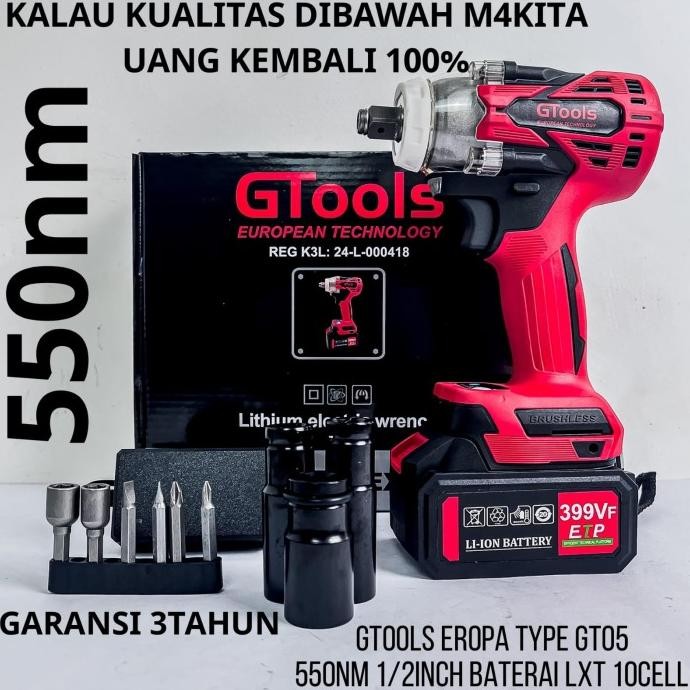 @=@=@=@=] Impact Wrench GTOOLS GT05+ Facelift pembuka baut roda ban mobil CVT