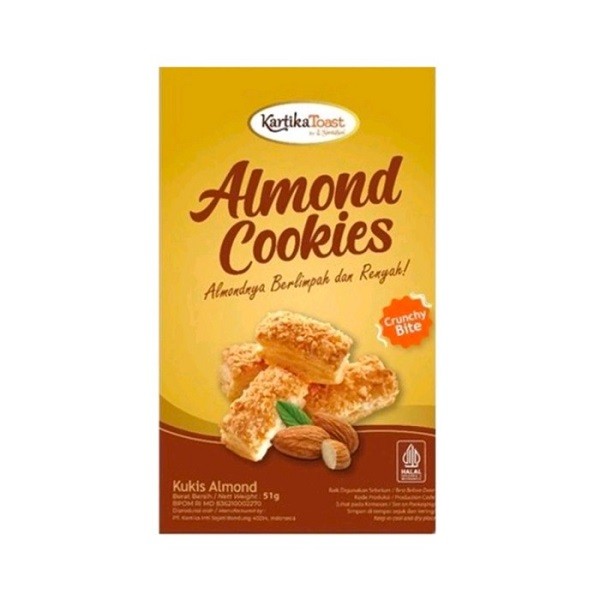 

KARTIKA TOAST ALMOND COOKIES 51 GR