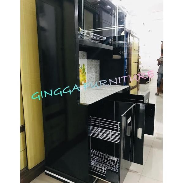 LEMARI SAYUR 3 PINTU KACA LEMARI SAYUR MINIMALIS MODERN LEMARI DAPUR MINIMALIS MODERN LEMARI DAPUR K