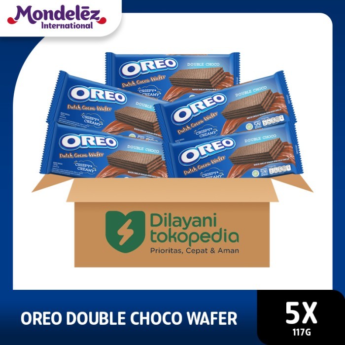 

Oreo Wafer Double Choco 117g - 5 Pack BERKUALITAS