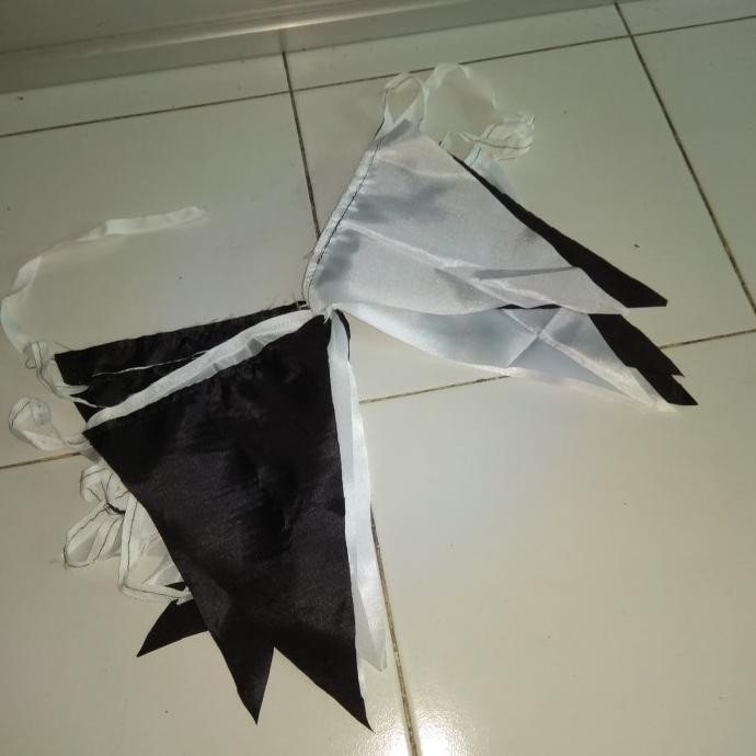 {{{{{{] Halloween flag bendera segitiga umbul umbul kain hitam