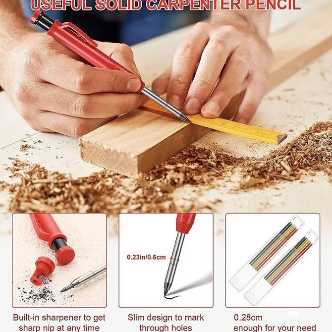 

Pensil Tukang Carpenter Pencil Solid Rautan Otomatis Mekanik the best produk