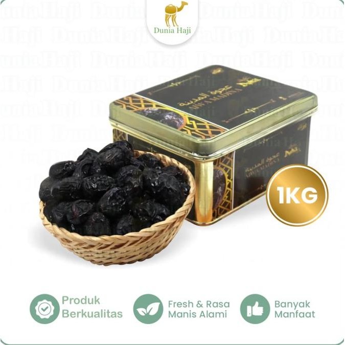 

Baru Kurma Ajwa Aliyah Al Fatih 1Kg Kemasan Kaleng Kurma Nabi Asli Madinah
