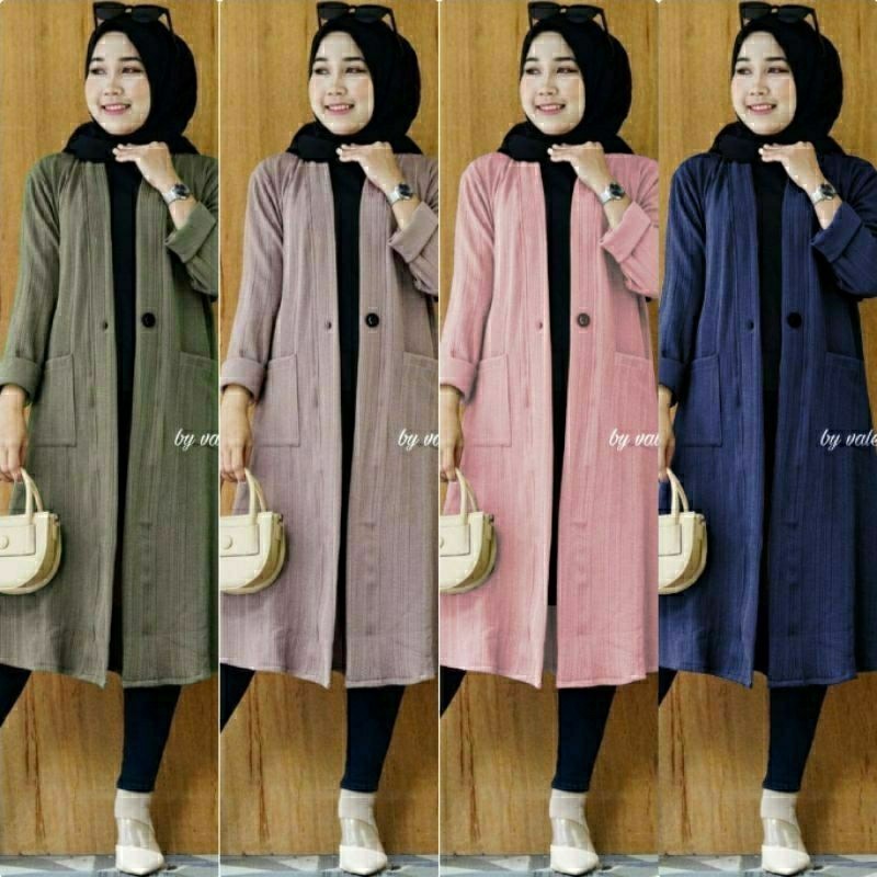 Ramadhan MUMU - (READY STOK) Jaket Knit Rajut Tebal Import Tessa Cardy #5 by Hijab Solo LIVE