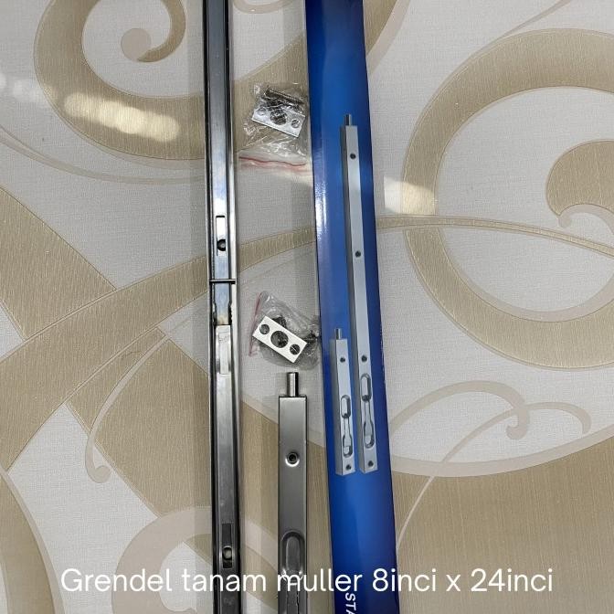 Diskon! Top Kunci Grendel Tanam Muller Stainless Steel  Vs Grendel Panjang / Bust Pintu Tinggi Kayu 