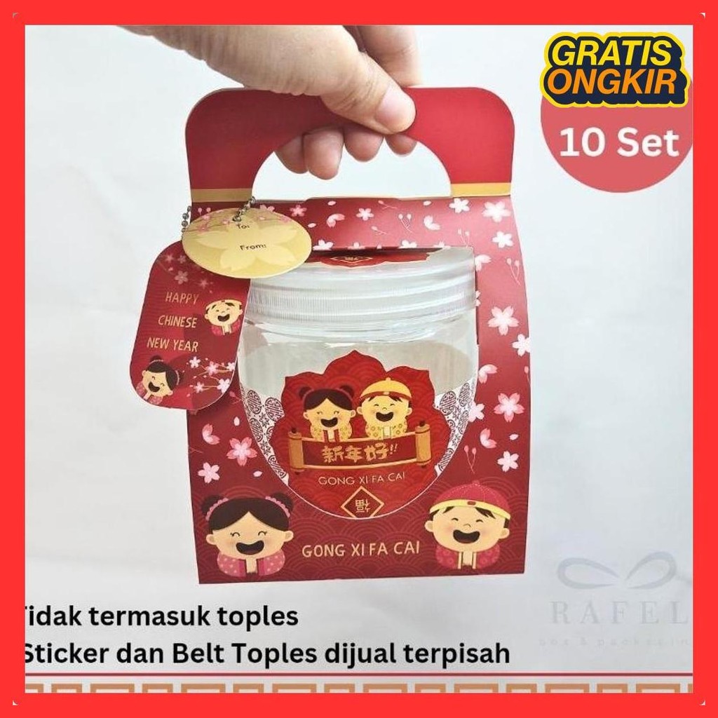 

10 Set Box Jinjing Amei Box Imlek Toples 400 600 Ml Cek Dulu