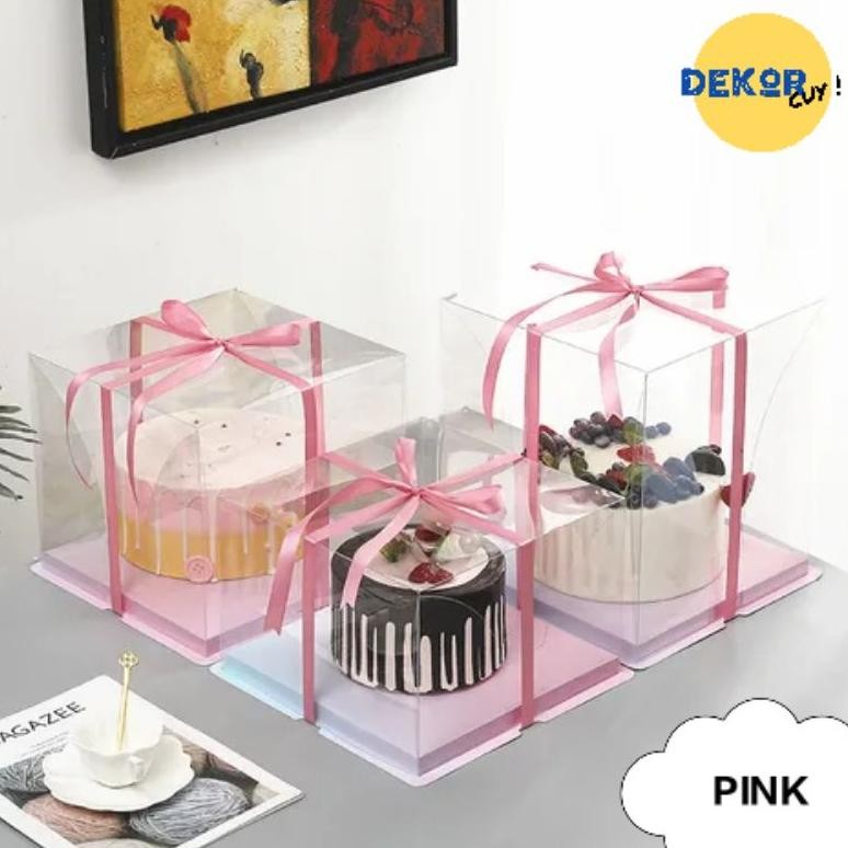 

BR - BOX MIKA KUE TRANSPARAN Kotak Kue Ulang Tahun Cake Box mika Dus Kue Tart Mika Box Packaging Kue Box Mika Kue Imlek Packaging Imlek TERLARIS