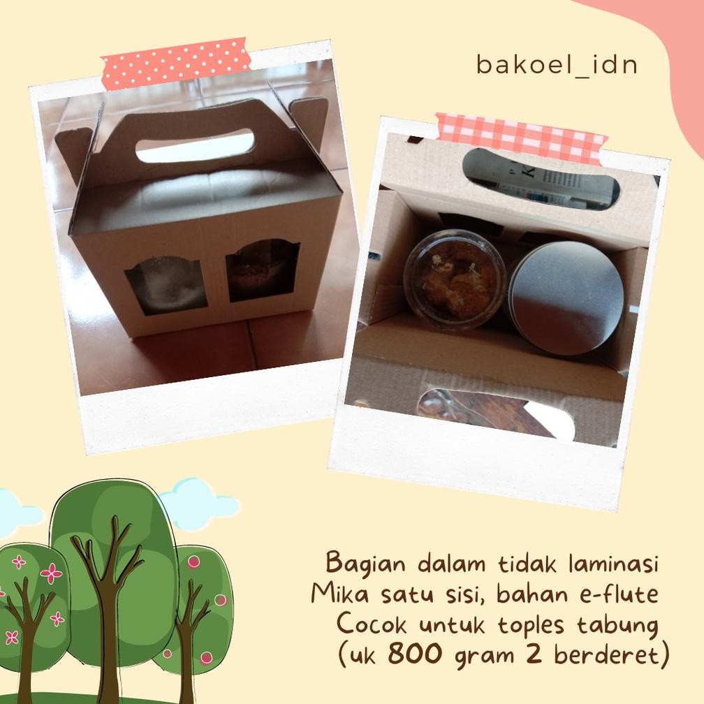 

BR - Gable Box Dus Eflute Toples 800gr Isi2 Hampers Lebaran Natal Imlek TERLARIS