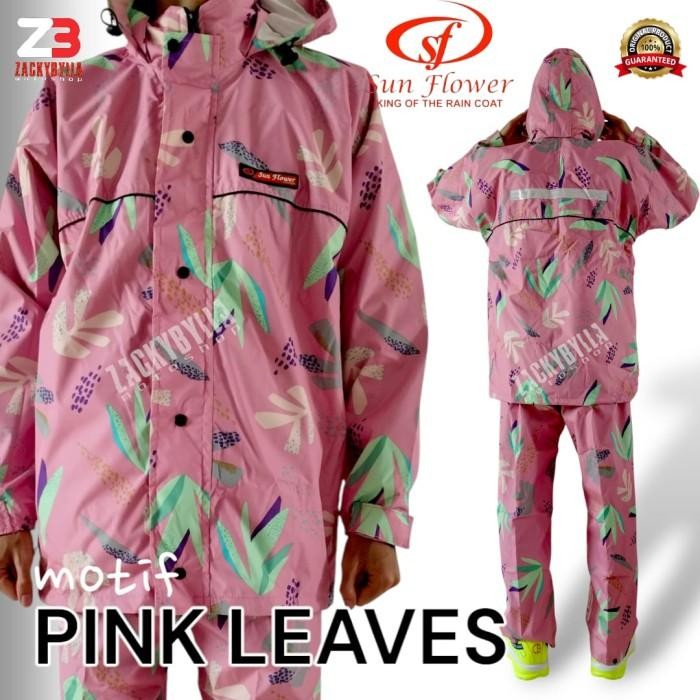 JAS HUJAN SUNFLOWER MOTIF ORIGINAL SETELAN JAKET DAN CELANA