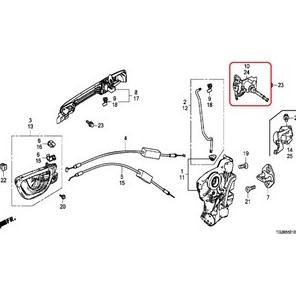 Kunci Pintu / Silinder Pintu Depan BRIO BRV MOBILIO Original