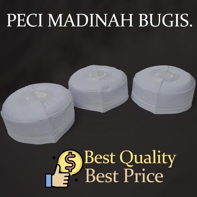 

Baru Peci Kopiah Madina Bugis Putih Bordir Pohon Kurma Bagus Murah Adem
