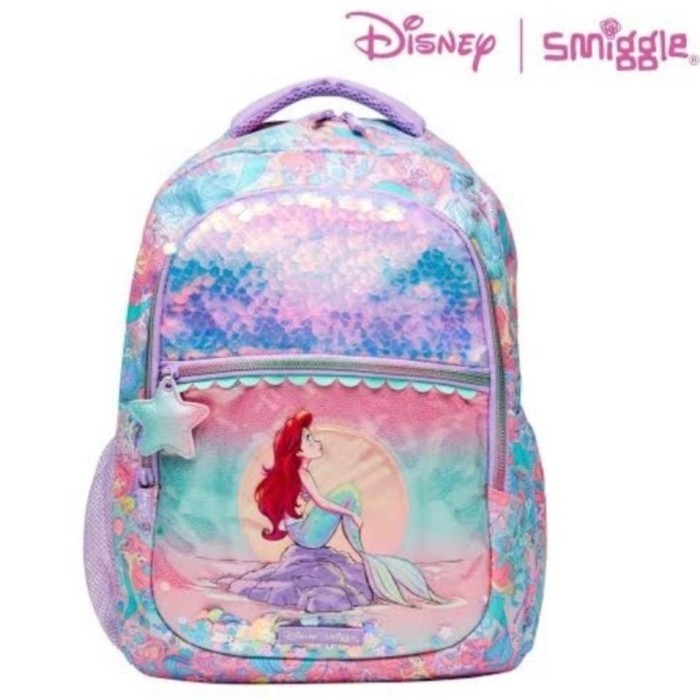 TERBARU Smiggle Disney Ariel Little Mermaid - Tas Ransel Anak