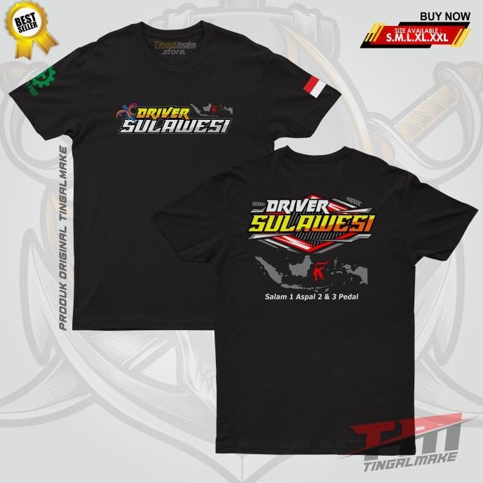 Promo Dtf | Kaos Driver Sulawesi Tshirt Unisex | Kaos Driver Muda | Baju Sulawesi -