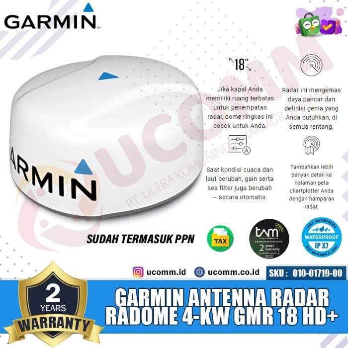 TERBARU Garmin GMR 18 HD+ 18HDPlus Radar Radome 36NM 2108Plus 1052xs Ori TAM