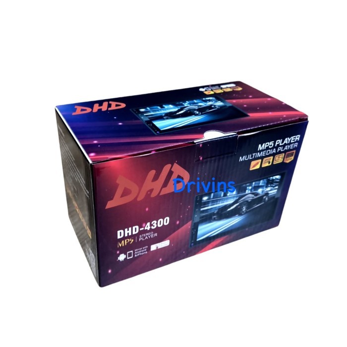 HEAD UNIT DOUBLEDIN MP5 DHD-4300 BODY PANJANG FREE CAMERA MUNDUR