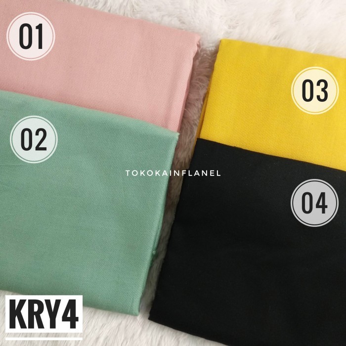 PROMO KRY4 Kain / Bahan Katun Rayon viscose Polos (Per 50cm)