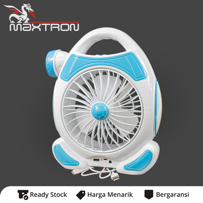 Fakhirishope Kipas Angin Portable Multifungsi Lampu Emergency Dan Senter Maxtron
