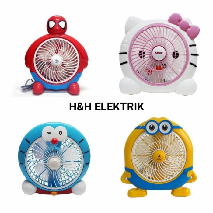 Fakhirishope Kipas Angin Karakter / Kipas Angin Meja / Kipas Angin Portable