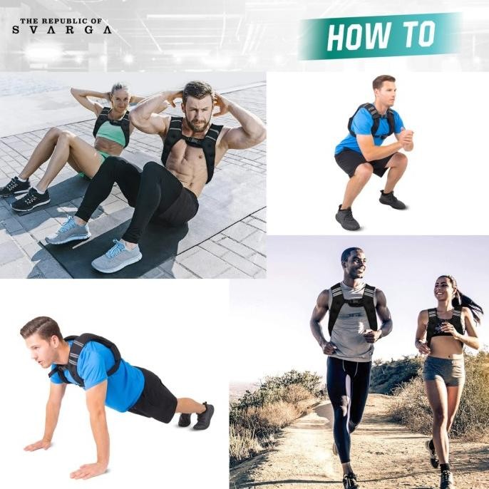 Svarga Weighted Vest | 5kg | Rompi Beban |Weight Vest Bending
