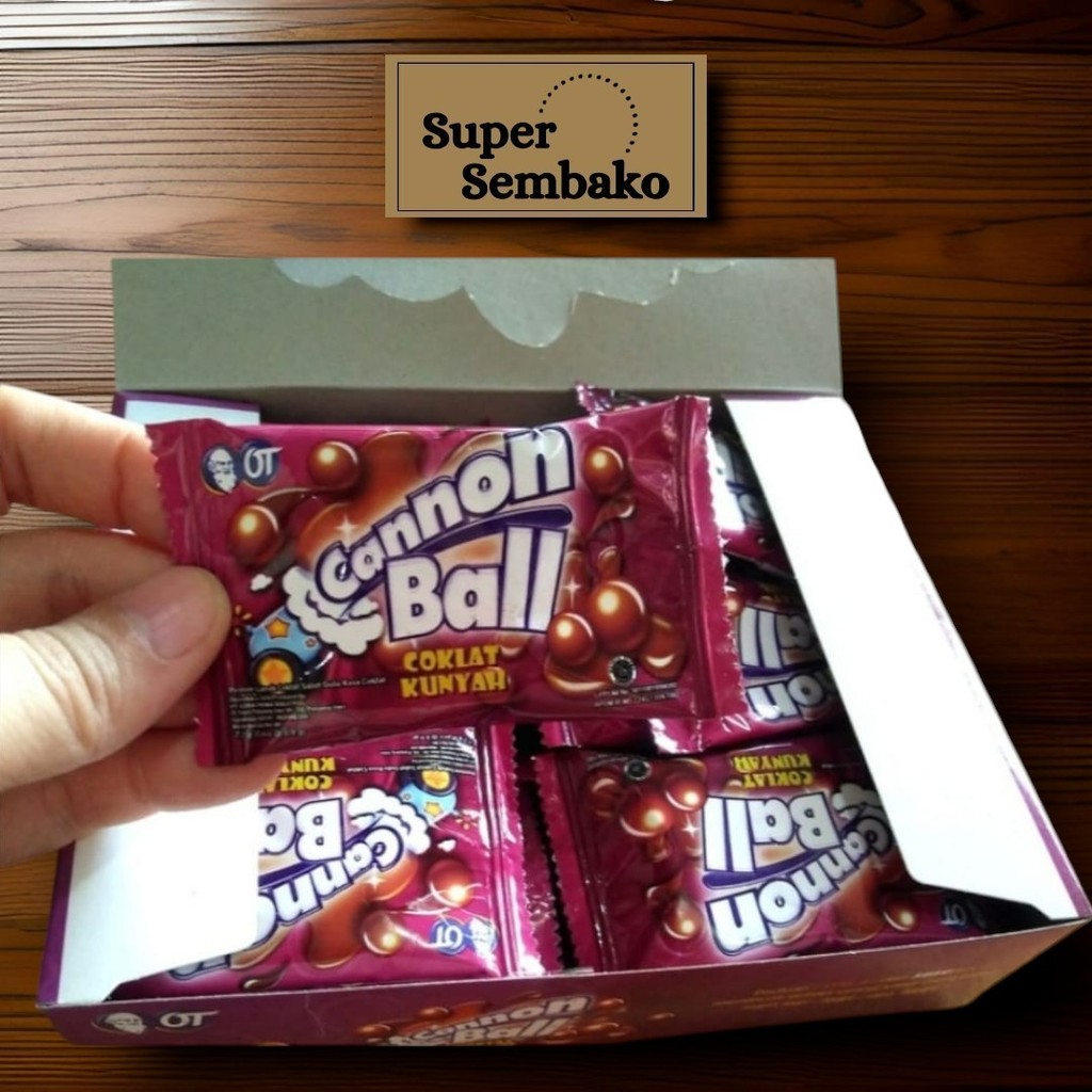 

PERMEN COKLAT KUNYAH CANNON BALL 6.3g PER BOX ISI 24 PCS BUNGKUS